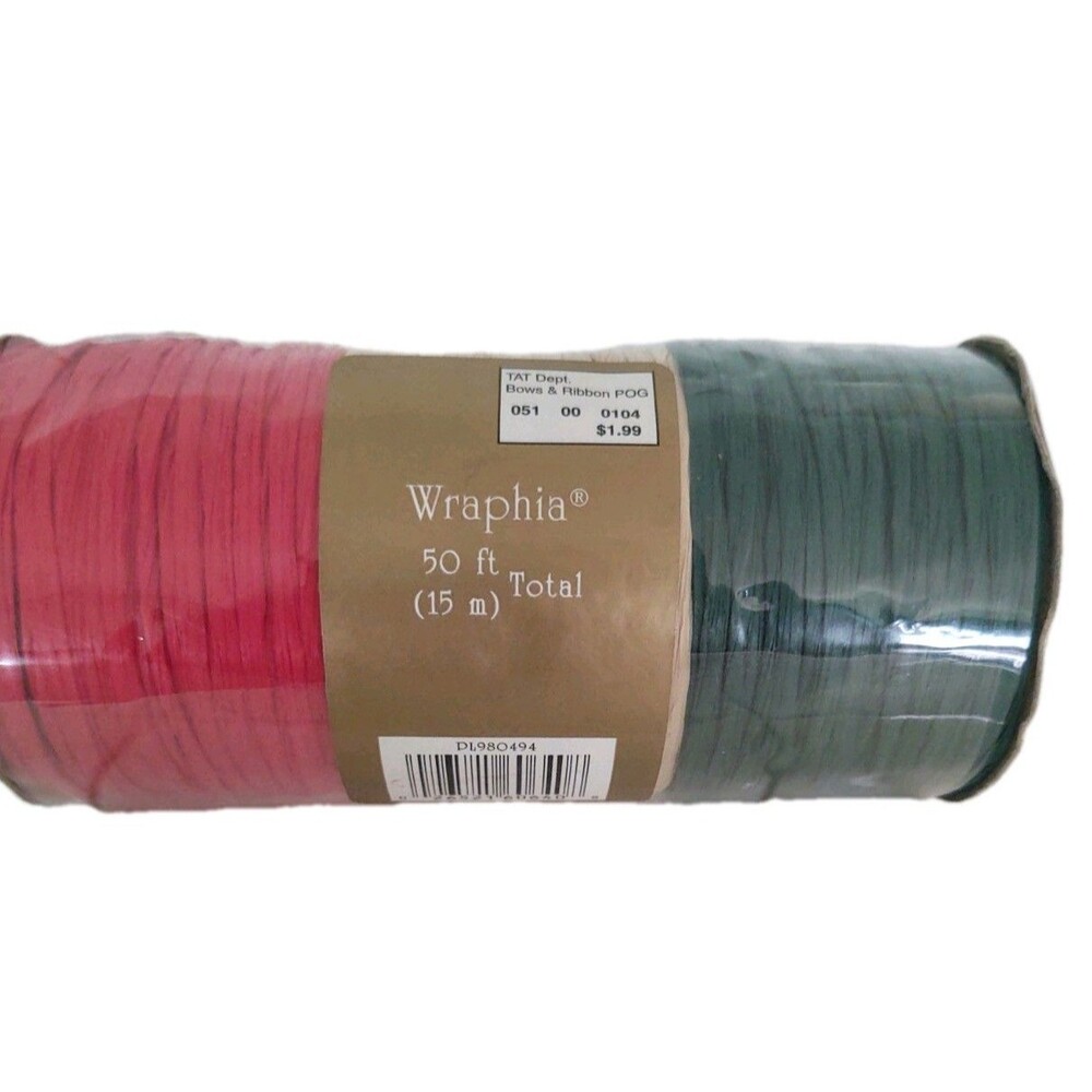 Wraphia 50 Ft Ribbon Spool  15m 3 Colors NEW